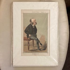 1872 Vanity Fair Spy March 9, 1972 Statesmen, No. 107 “Newspaper” Lithograph